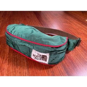 North Face Green Fanny Pack Large Vintage TNF bag